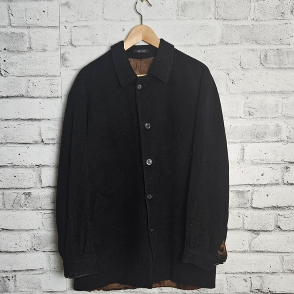 Empire men's black wool button-up sport coat
